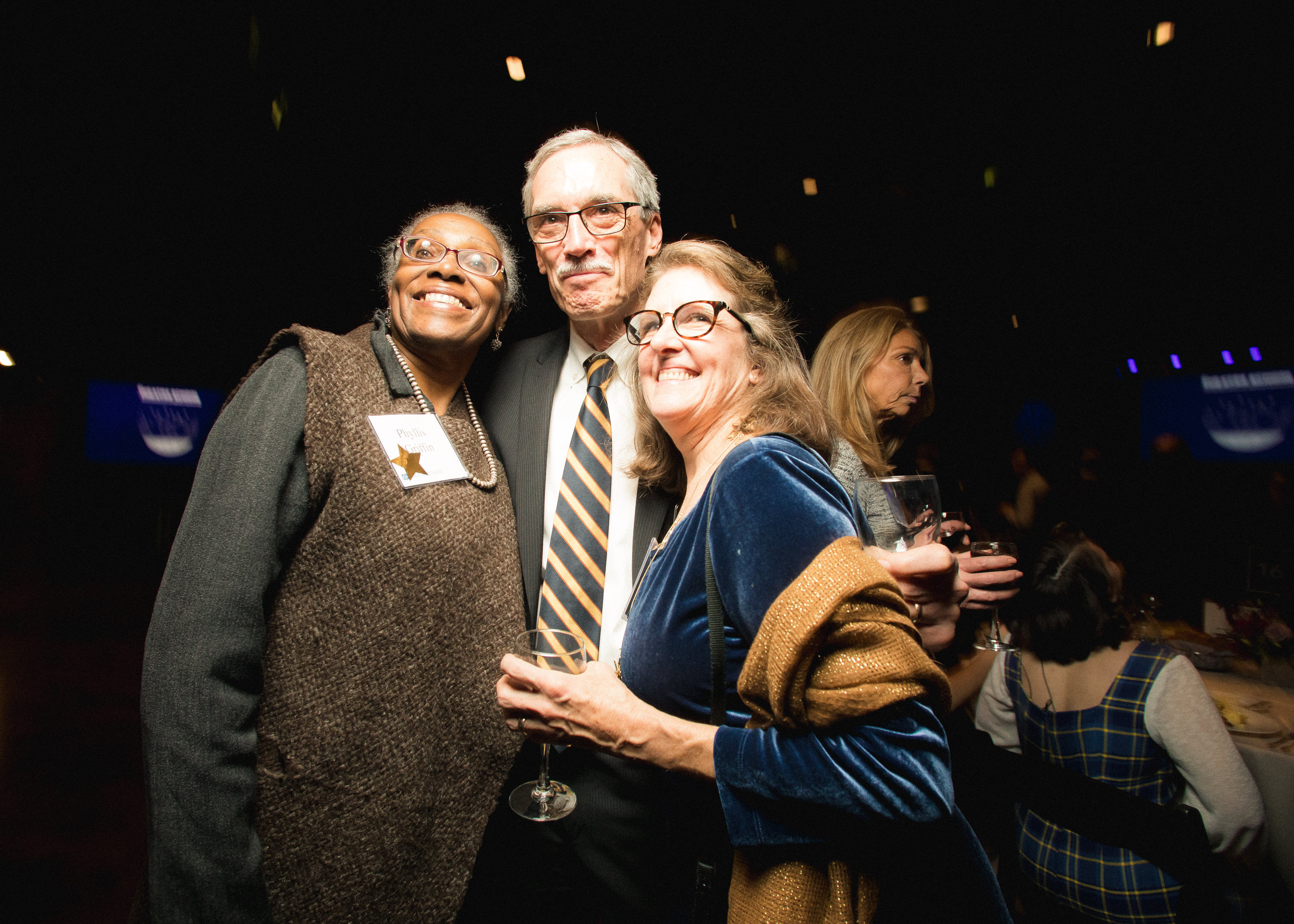 Faculty member Phyllis E. Griffin with Dean John Culbert and his wife Kitty.